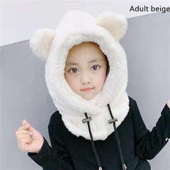 Three-Piece Warm Bear Scarf And Gloves
