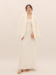 Travel Photo Light Wedding Dress With White Strap