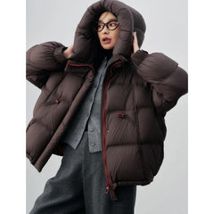 Fashion Hooded Warm Short Cotton Puffer Jacket Women