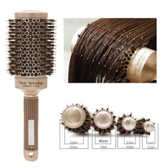 Hair Comb Brush Nano Hairbrush Ceramic Ion Round Barrel Comb Hairdressing Hair Salon Styling Tool