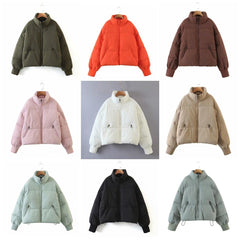 Women's Urban Leisure Versatile Stand Collar Puffer Jacket Coat
