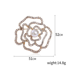 European And American Natural Pearl Brooches Hollowed Out With Diamonds