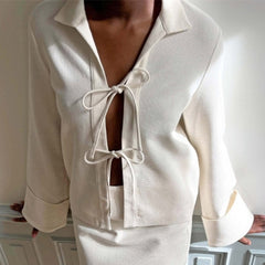Europe And America Autumn Single Tie-up Jacket
