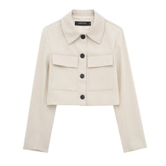 Women's Short Jacket High Waist Straight Casual Suit