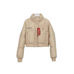 Female Big Fur Collar Puffer Jacket Coat
