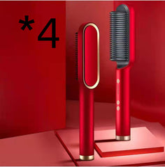2 In 1 Hair Straightener Hot Comb Negative Ion Curling Tong Dual-purpose Electric Hair Brush