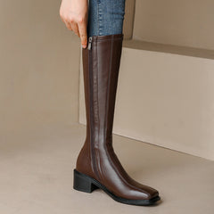 Women New Boots But Knee Side Zipper – view 6