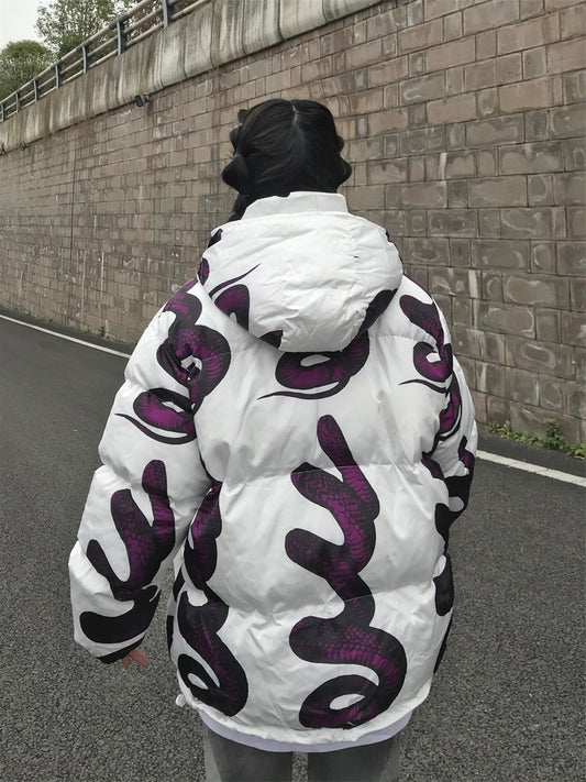 American Vintage Hooded Loose Cotton puffer Jacket