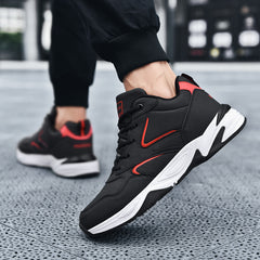 Male Leather Waterproof Running Travel Shoes