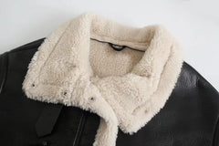 Women's Street Fashion Fleece Fur Jacket