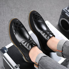 Trendy Casual Shoes Men's Lattice Lace-up Men's Shoes