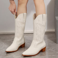 Retro Cut Below The Knee Knight Boots Mid-calf
