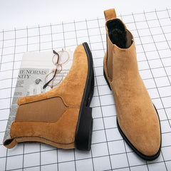 Rubber Pigskin Boots Casual Men's Boots High-top