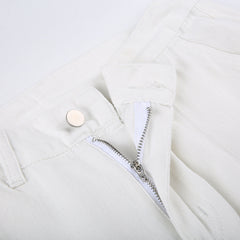 Leg-high Waist Straight Tubular Casual Frock Trousers