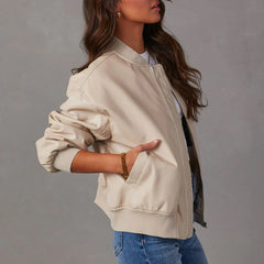 Leather Baseball Uniform Jacket