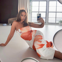 Women's Summer New Leisure Vacation Tube Top Dress