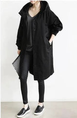 Trench Coat For Women, Medium Length, Petite, Elegant Waisted Long-sleeved Coat