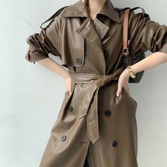 Retro Women's Mid-length Waist Slimming Coat
