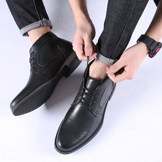 Men's Business Casual Top British Lace-Up Boots