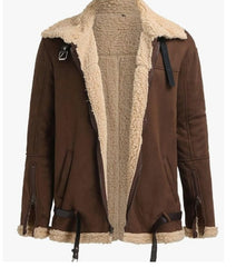Men's Fashion One-piece Thickened Furry Jacket