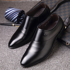 Formal Wear Youth Casual Summer Breathable Men's British Leather Shoes