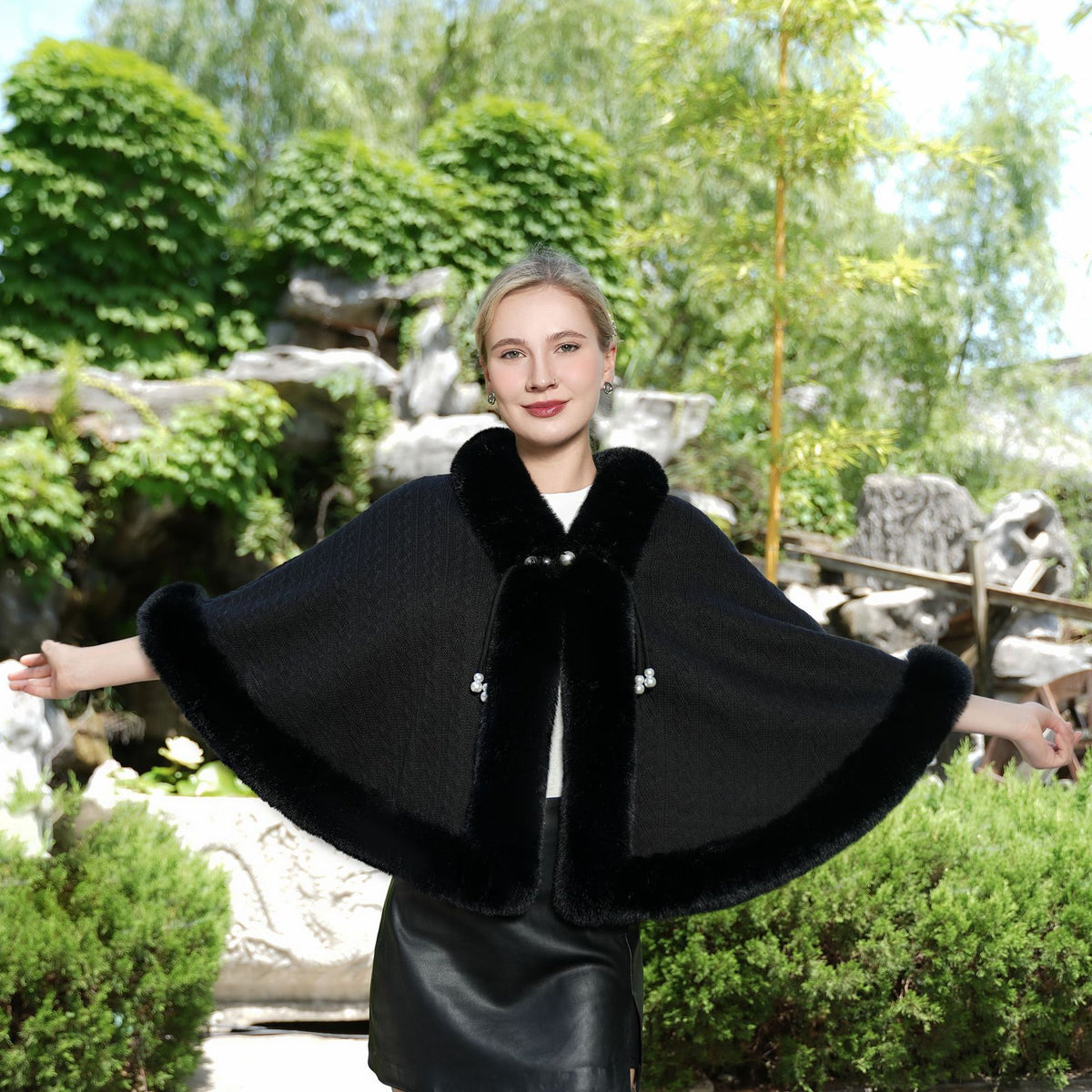 Autumn And Winter New Girl Versatile Cape And Shawl