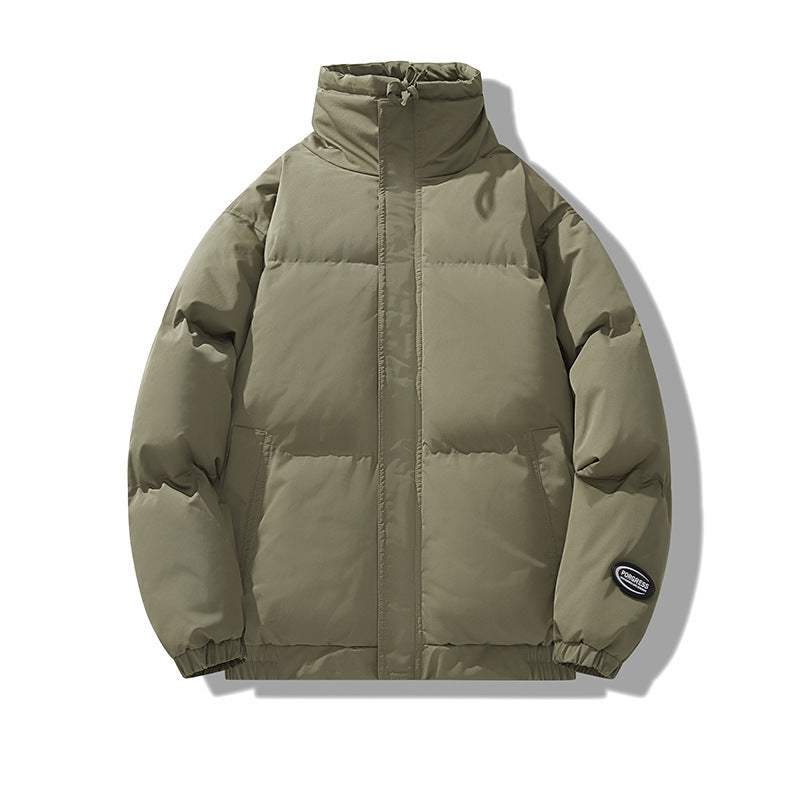 Winter Minimalist Casual Versatile Cotton Coat Men's Warm Puffer Jacket