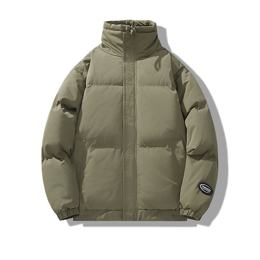 Winter Minimalist Casual Versatile Cotton Coat Men's Warm Puffer Jacket