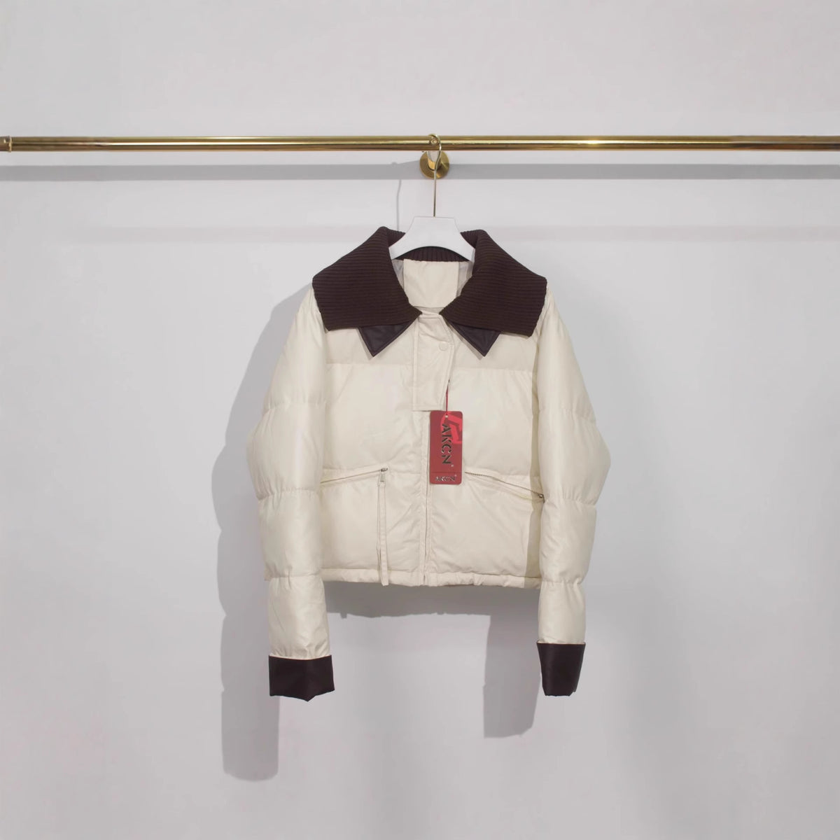 Short Down Jacket Female Winter Knitting
