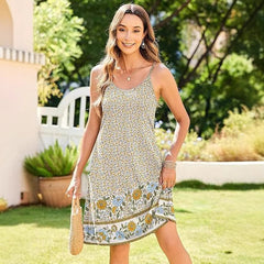 Women's Summer Sleeveless Bohemian Beach Dress