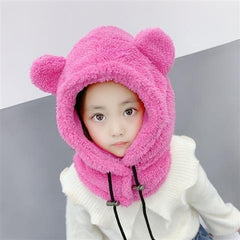 Three-Piece Warm Bear Scarf And Gloves