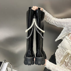 But Knee Lace Up Doc For Girls