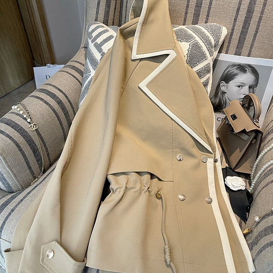 Large Lapel Short Windbreaker Coat