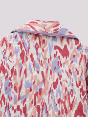 Warm Lapel Print Quilted Jacket