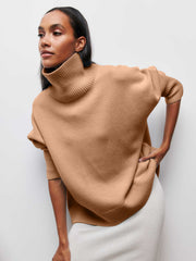 Winter Turtleneck Sweater Ins Solid Color Long Sleeve Pullover Top Women's Clothing