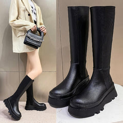 British Style Thick-soled Boots Are Thinner Than The Knee – view 4