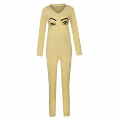 Women's Beaded Slanted Shoulder Casual Suit