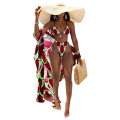 Swimwear Digital Print Cardigan Long Sleeve Blouse Short Sleeve