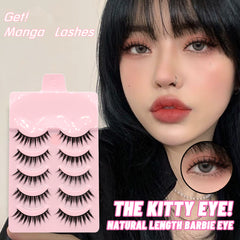 5 Pairs Manga Lashes Arrival Anime Cosplay Natural Wispy  Korean Makeup Artificial False Eyelashes