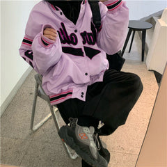 Vintage Harajuku Puffer Jacket Hip Hop Loose Jacket Women