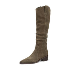Knee-high Boots Chunky Heel  Autumn And Winter