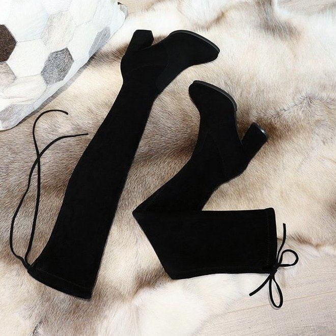 Fashion Suede Over The Knee Rider Boots – view 2
