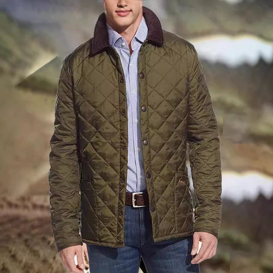 Autumn And Winter Original Collar Cotton Jacket Mid-length Men's Cotton-padded Clothes