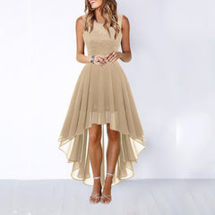 Women's Fashion Temperament Splicing Large Hem Chiffon Dress