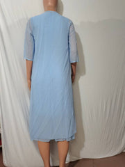 Chiffon Solid Color Lace Sleeveless Long Jumper Dress Two-piece Set