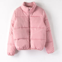 Cotton Padded Puffer Jacket Short Coat