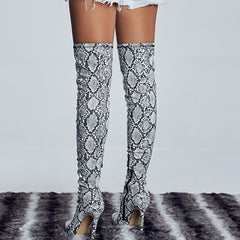 Toe Stiletto Over-the-knee Women's Super heeled Boots
