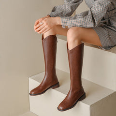 Soft Leather Boots Are Below The Knee