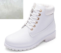Pink With Velvet Lining Warm Flat Bottom High-top Men's Shoes Couple Boots
