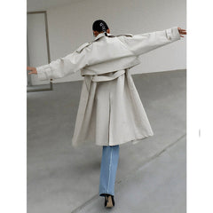 Korean Style Windbreaker Cardigan Loose Combination Two-piece Coat Women